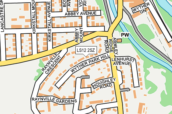 LS12 2SZ map - OS OpenMap – Local (Ordnance Survey)