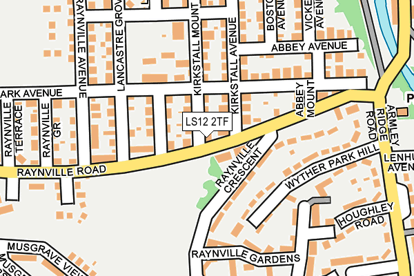 LS12 2TF map - OS OpenMap – Local (Ordnance Survey)