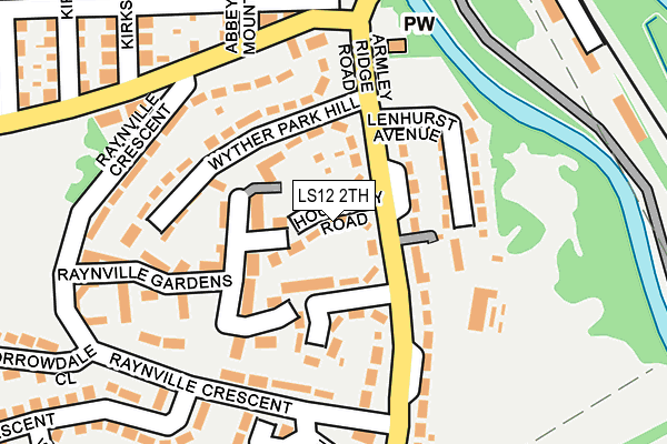 LS12 2TH map - OS OpenMap – Local (Ordnance Survey)