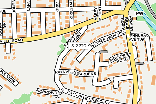 LS12 2TQ map - OS OpenMap – Local (Ordnance Survey)