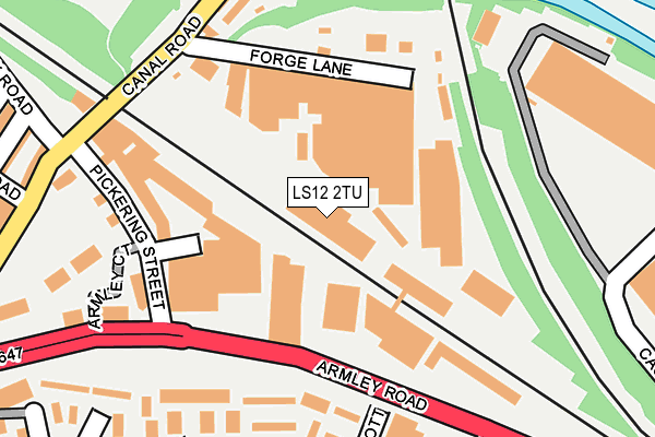 LS12 2TU map - OS OpenMap – Local (Ordnance Survey)