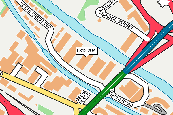 LS12 2UA map - OS OpenMap – Local (Ordnance Survey)