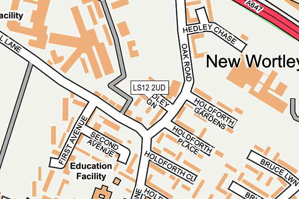 LS12 2UD map - OS OpenMap – Local (Ordnance Survey)
