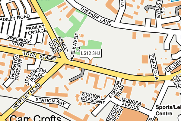 LS12 3HJ map - OS OpenMap – Local (Ordnance Survey)