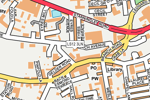 LS12 3LN map - OS OpenMap – Local (Ordnance Survey)