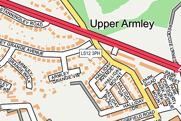 LS12 3PH map - OS OpenMap – Local (Ordnance Survey)