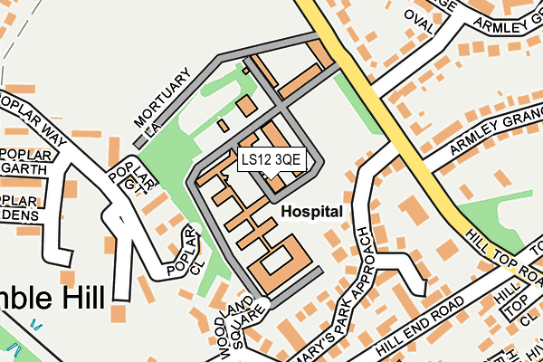 LS12 3QE map - OS OpenMap – Local (Ordnance Survey)