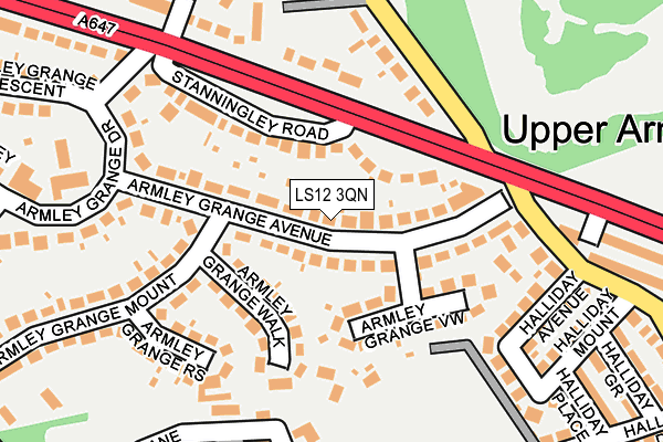 LS12 3QN map - OS OpenMap – Local (Ordnance Survey)