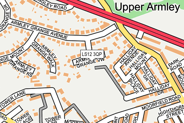 LS12 3QP map - OS OpenMap – Local (Ordnance Survey)