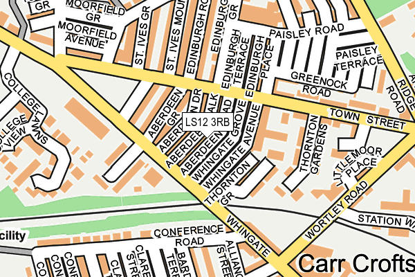 LS12 3RB map - OS OpenMap – Local (Ordnance Survey)