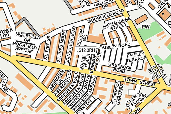 LS12 3RH map - OS OpenMap – Local (Ordnance Survey)