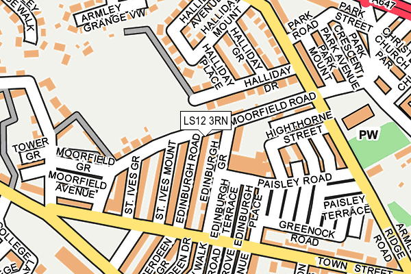 LS12 3RN map - OS OpenMap – Local (Ordnance Survey)