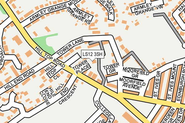 LS12 3SH map - OS OpenMap – Local (Ordnance Survey)