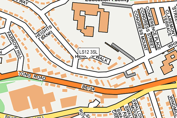 LS12 3SL map - OS OpenMap – Local (Ordnance Survey)