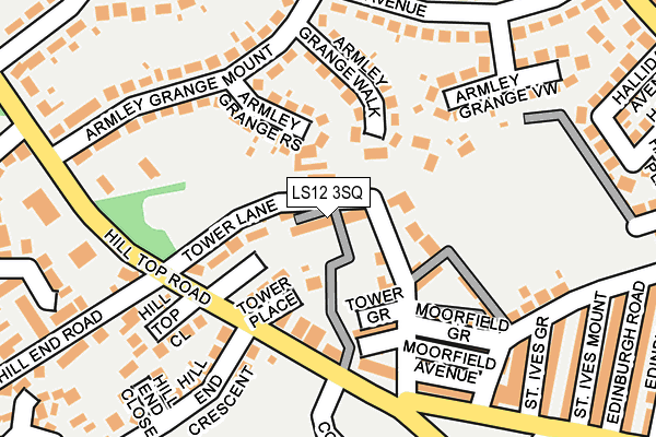 LS12 3SQ map - OS OpenMap – Local (Ordnance Survey)