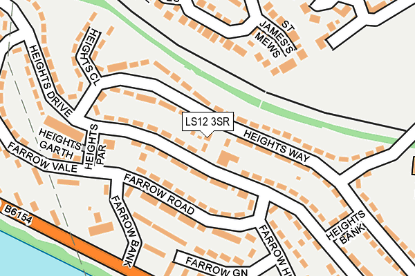 LS12 3SR map - OS OpenMap – Local (Ordnance Survey)