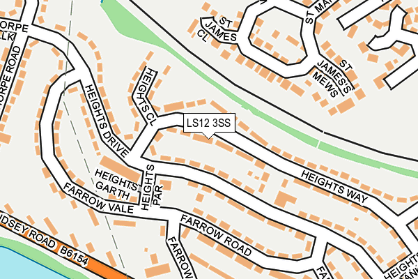 LS12 3SS map - OS OpenMap – Local (Ordnance Survey)