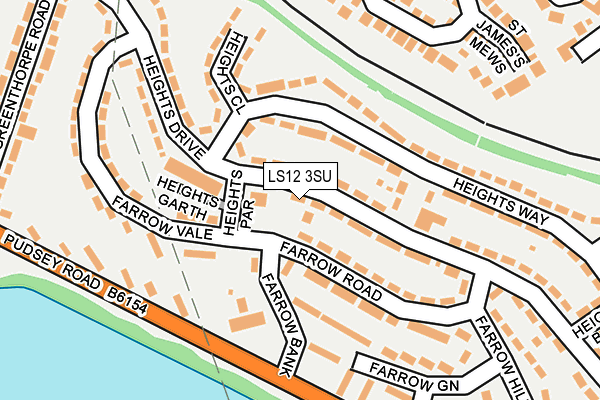 LS12 3SU map - OS OpenMap – Local (Ordnance Survey)