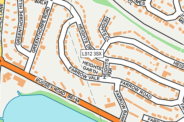 LS12 3SX map - OS OpenMap – Local (Ordnance Survey)