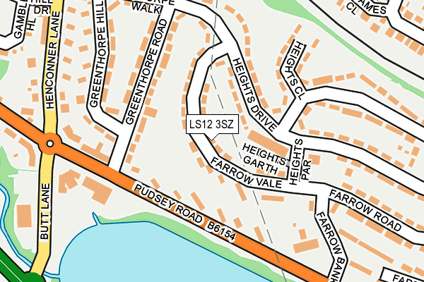 LS12 3SZ map - OS OpenMap – Local (Ordnance Survey)