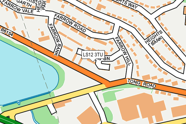 LS12 3TU map - OS OpenMap – Local (Ordnance Survey)