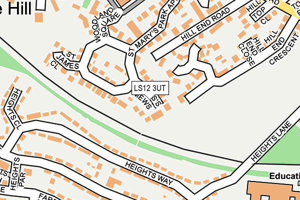 LS12 3UT map - OS OpenMap – Local (Ordnance Survey)