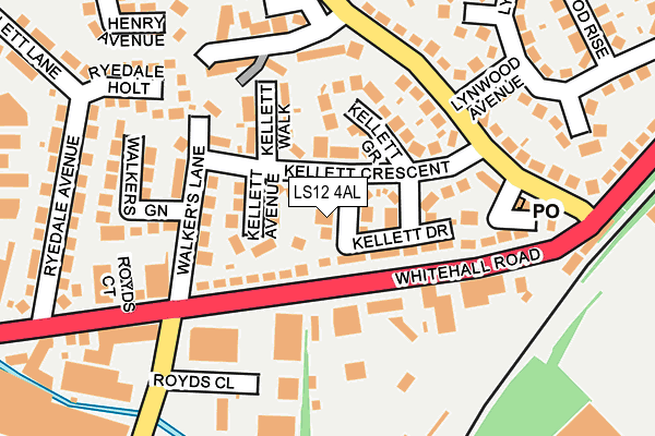 LS12 4AL map - OS OpenMap – Local (Ordnance Survey)