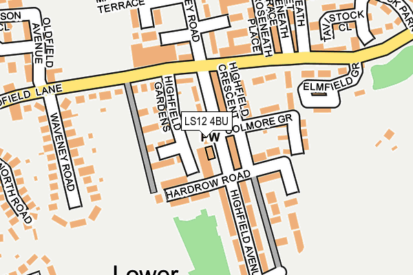 LS12 4BU map - OS OpenMap – Local (Ordnance Survey)