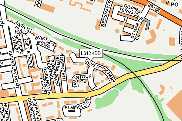 LS12 4DD map - OS OpenMap – Local (Ordnance Survey)