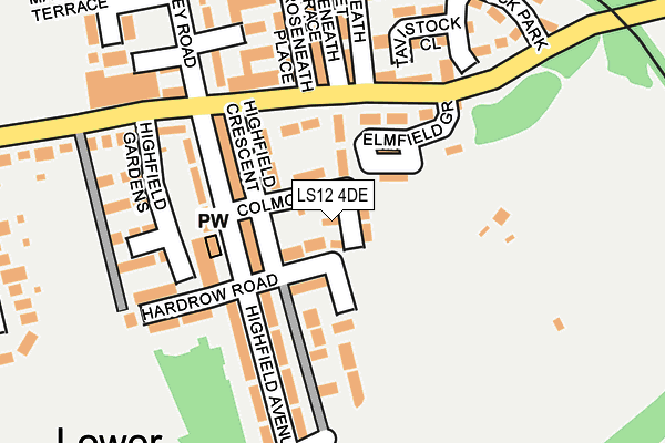 LS12 4DE map - OS OpenMap – Local (Ordnance Survey)