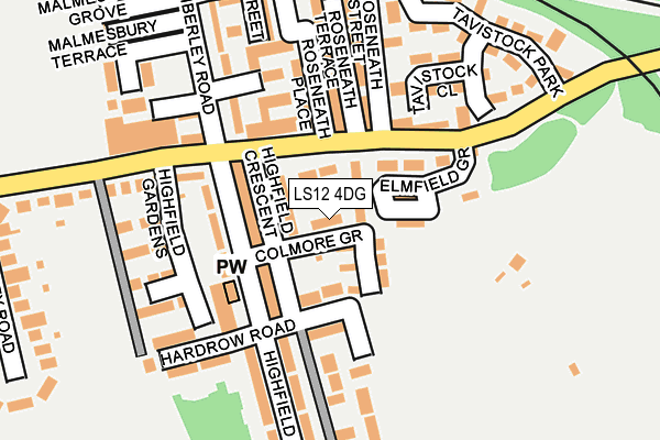 LS12 4DG map - OS OpenMap – Local (Ordnance Survey)