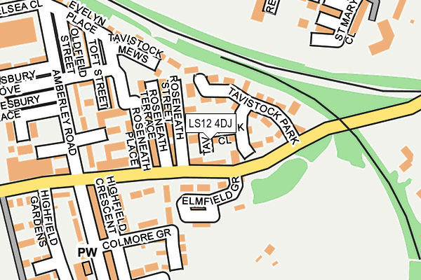 LS12 4DJ map - OS OpenMap – Local (Ordnance Survey)