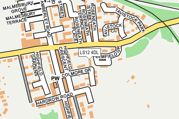 LS12 4DL map - OS OpenMap – Local (Ordnance Survey)