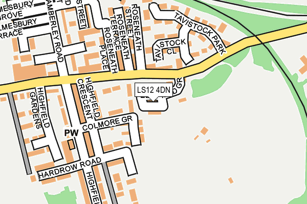 LS12 4DN map - OS OpenMap – Local (Ordnance Survey)