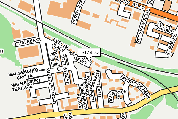 LS12 4DQ map - OS OpenMap – Local (Ordnance Survey)