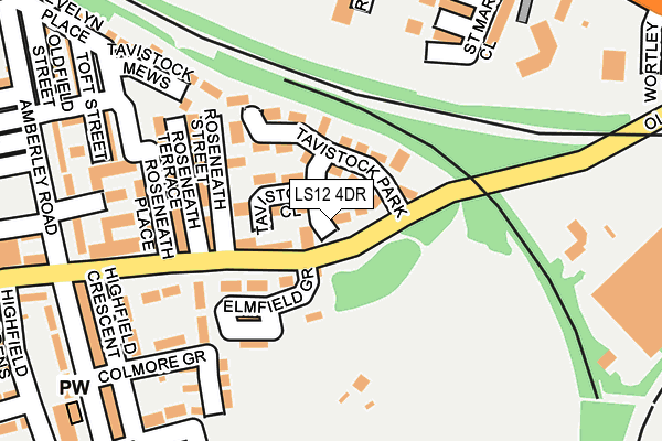 LS12 4DR map - OS OpenMap – Local (Ordnance Survey)