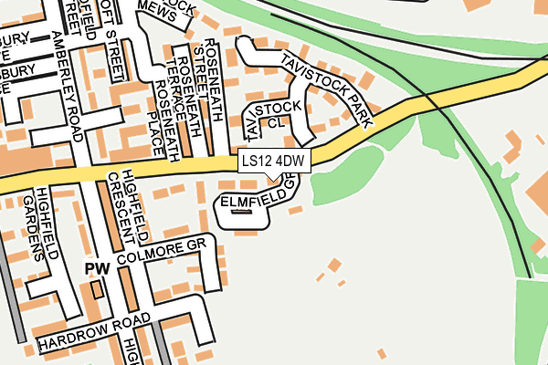 LS12 4DW map - OS OpenMap – Local (Ordnance Survey)