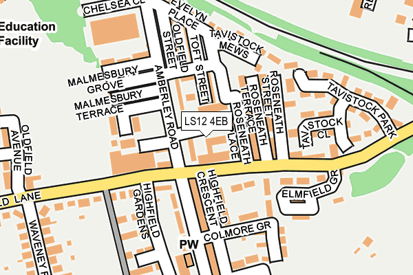 LS12 4EB map - OS OpenMap – Local (Ordnance Survey)