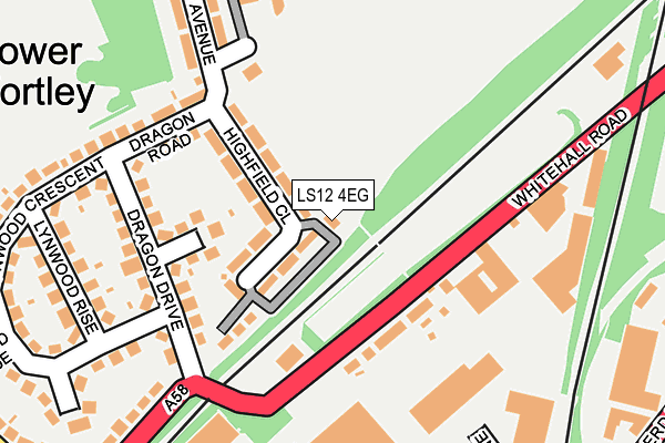 LS12 4EG map - OS OpenMap – Local (Ordnance Survey)