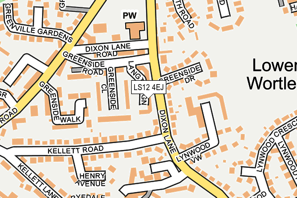 LS12 4EJ map - OS OpenMap – Local (Ordnance Survey)