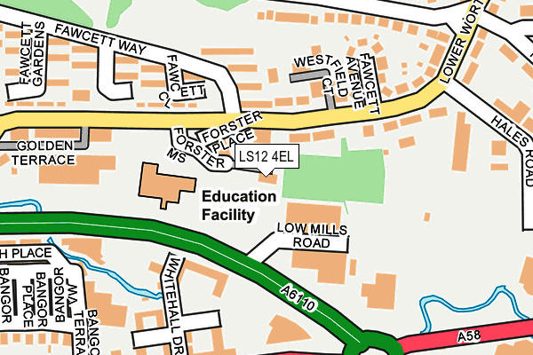 LS12 4EL map - OS OpenMap – Local (Ordnance Survey)