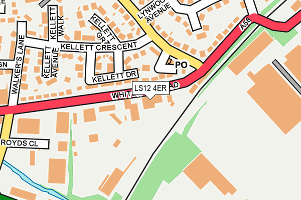 LS12 4ER map - OS OpenMap – Local (Ordnance Survey)