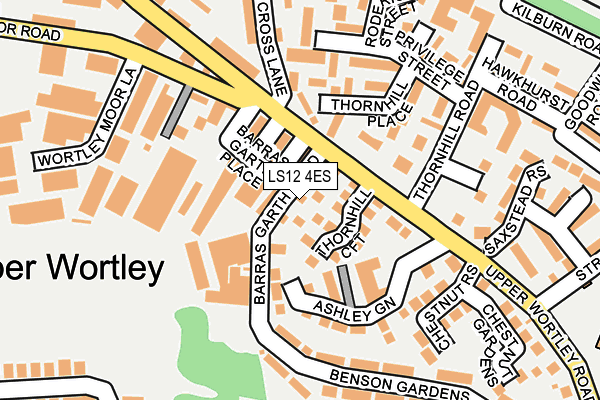 LS12 4ES map - OS OpenMap – Local (Ordnance Survey)