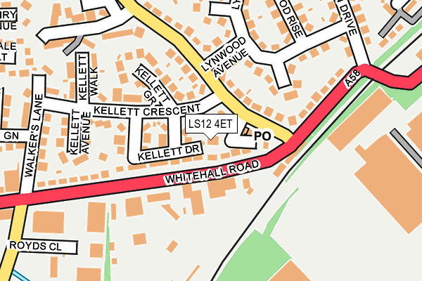 LS12 4ET map - OS OpenMap – Local (Ordnance Survey)