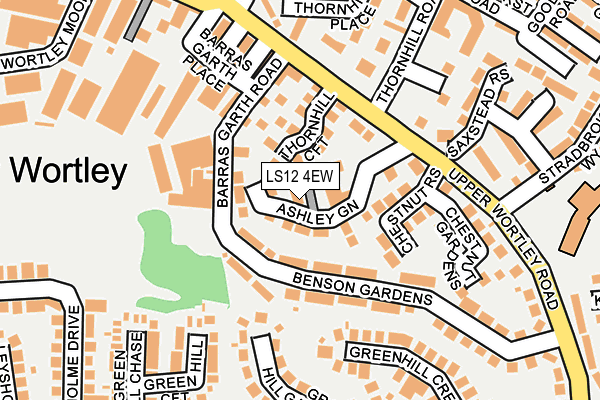 LS12 4EW map - OS OpenMap – Local (Ordnance Survey)