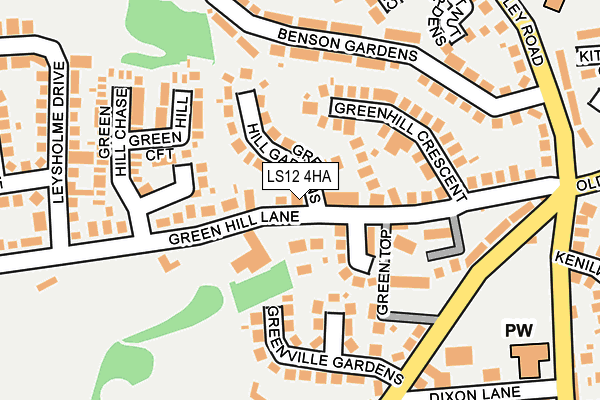 LS12 4HA map - OS OpenMap – Local (Ordnance Survey)