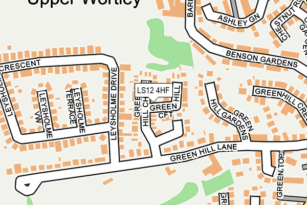 LS12 4HF map - OS OpenMap – Local (Ordnance Survey)