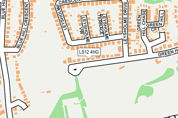LS12 4HG map - OS OpenMap – Local (Ordnance Survey)