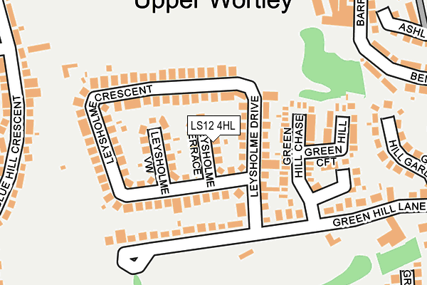 LS12 4HL map - OS OpenMap – Local (Ordnance Survey)