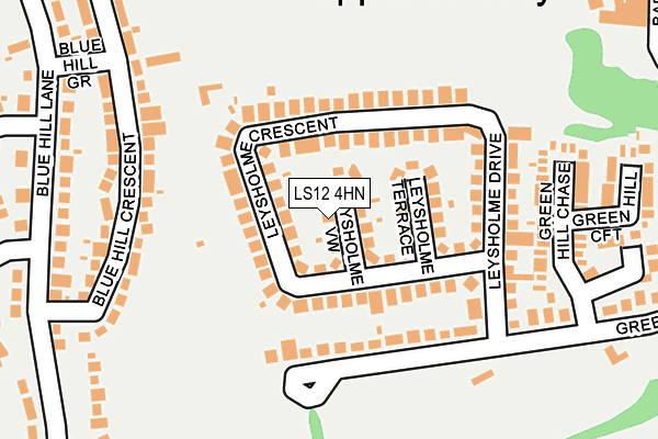 LS12 4HN map - OS OpenMap – Local (Ordnance Survey)